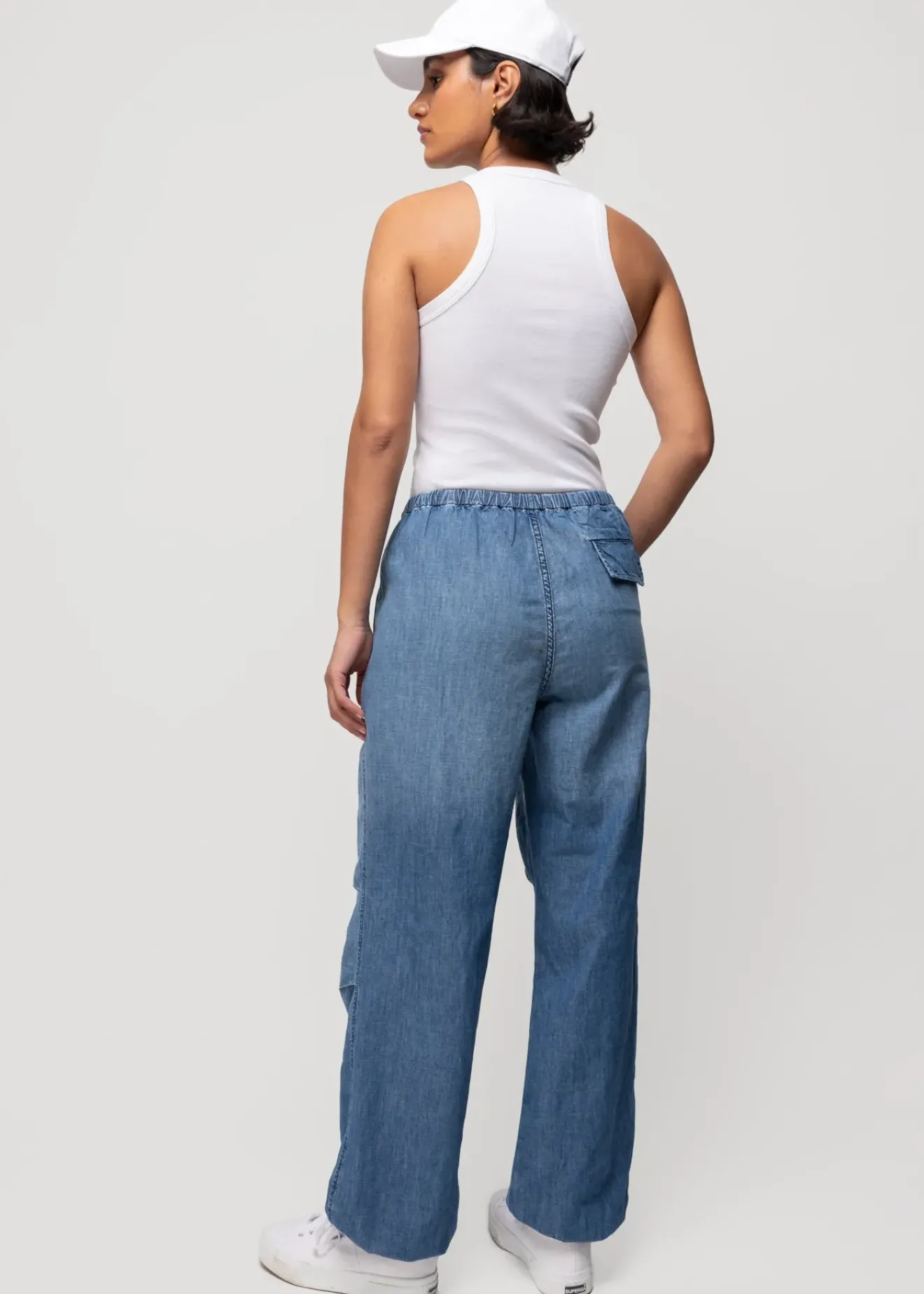 Vanilia Parachute Jeans Light Denim Sale