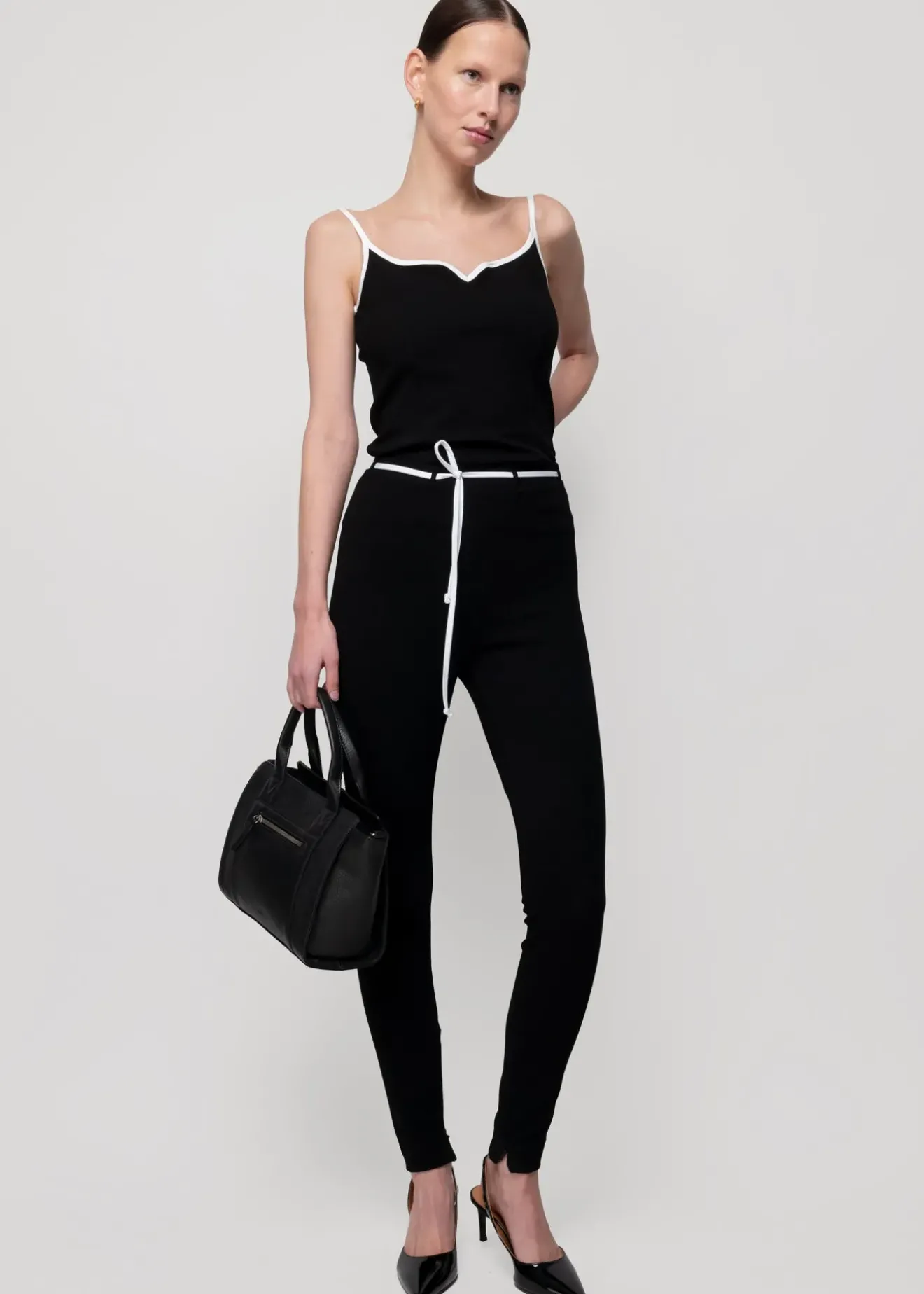 Vanilia Rib Legging Zwart Sale