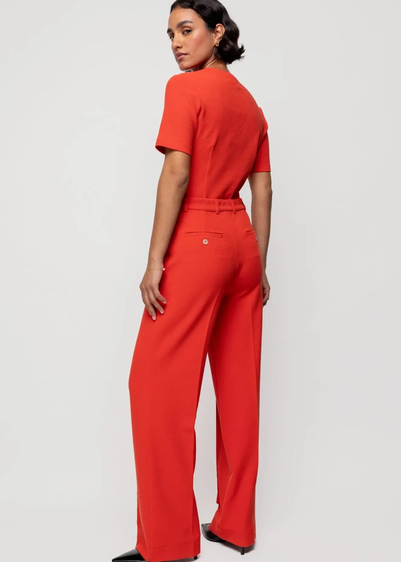 Vanilia Rib Pantalon Molten Lava Sale