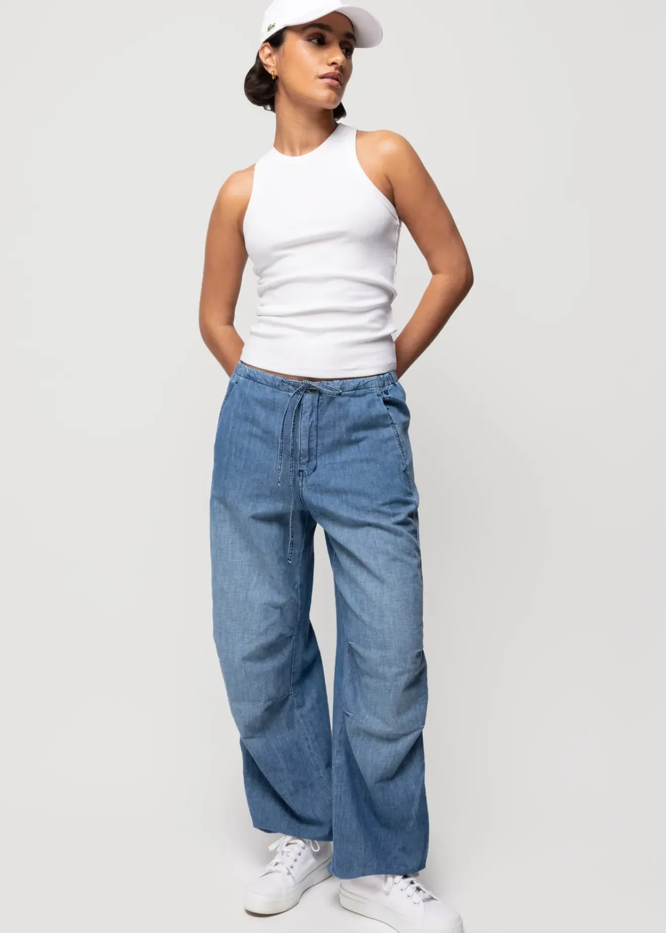 Vanilia Rib Tanktop Wit Clearance