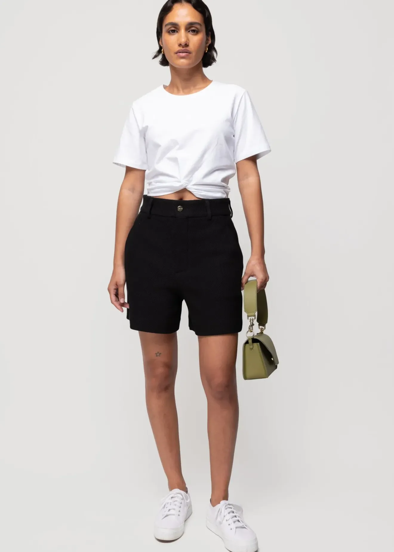 Vanilia Struc Short Zwart Outlet