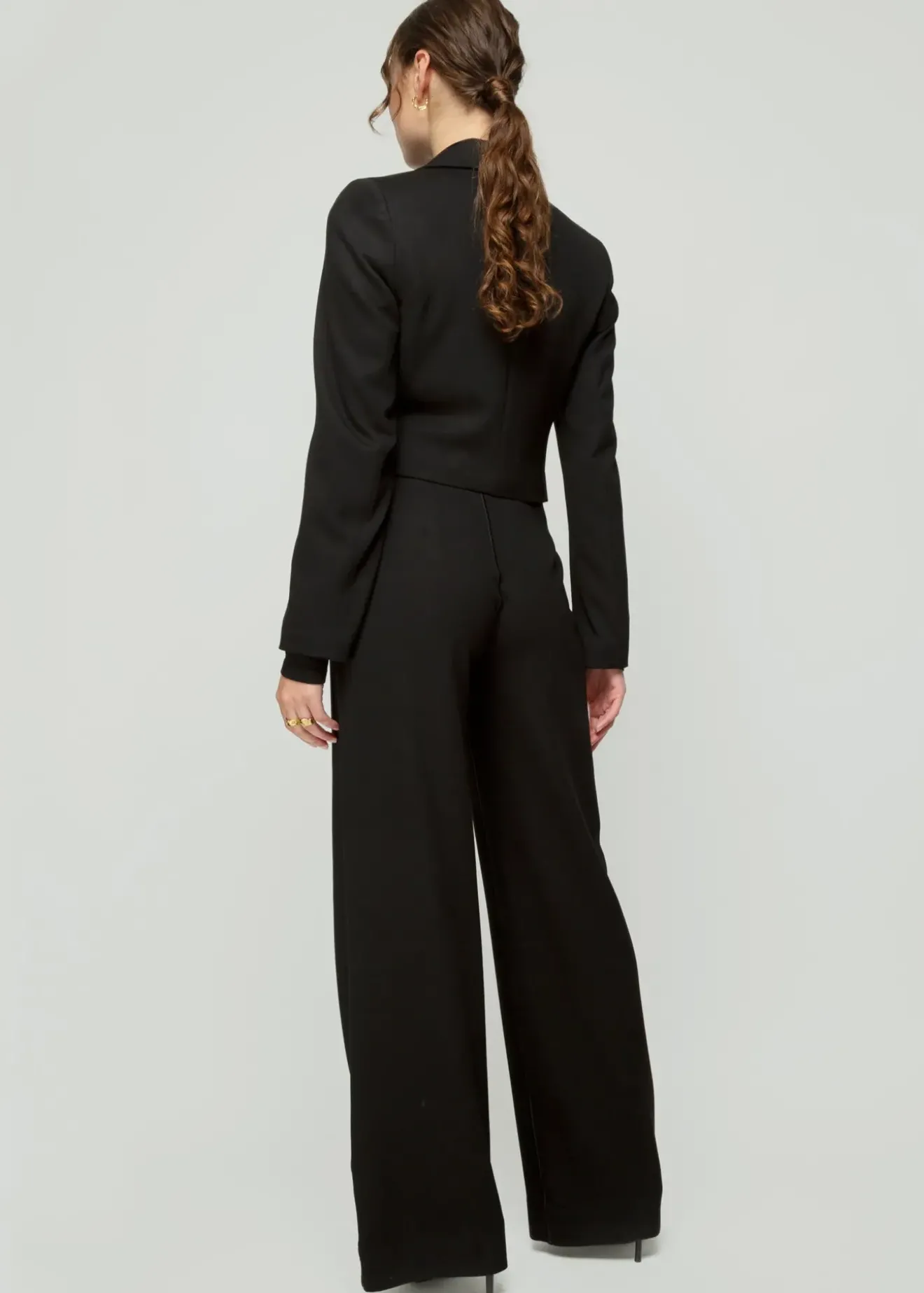Vanilia Tricot Wijde Broek Black/Black Best
