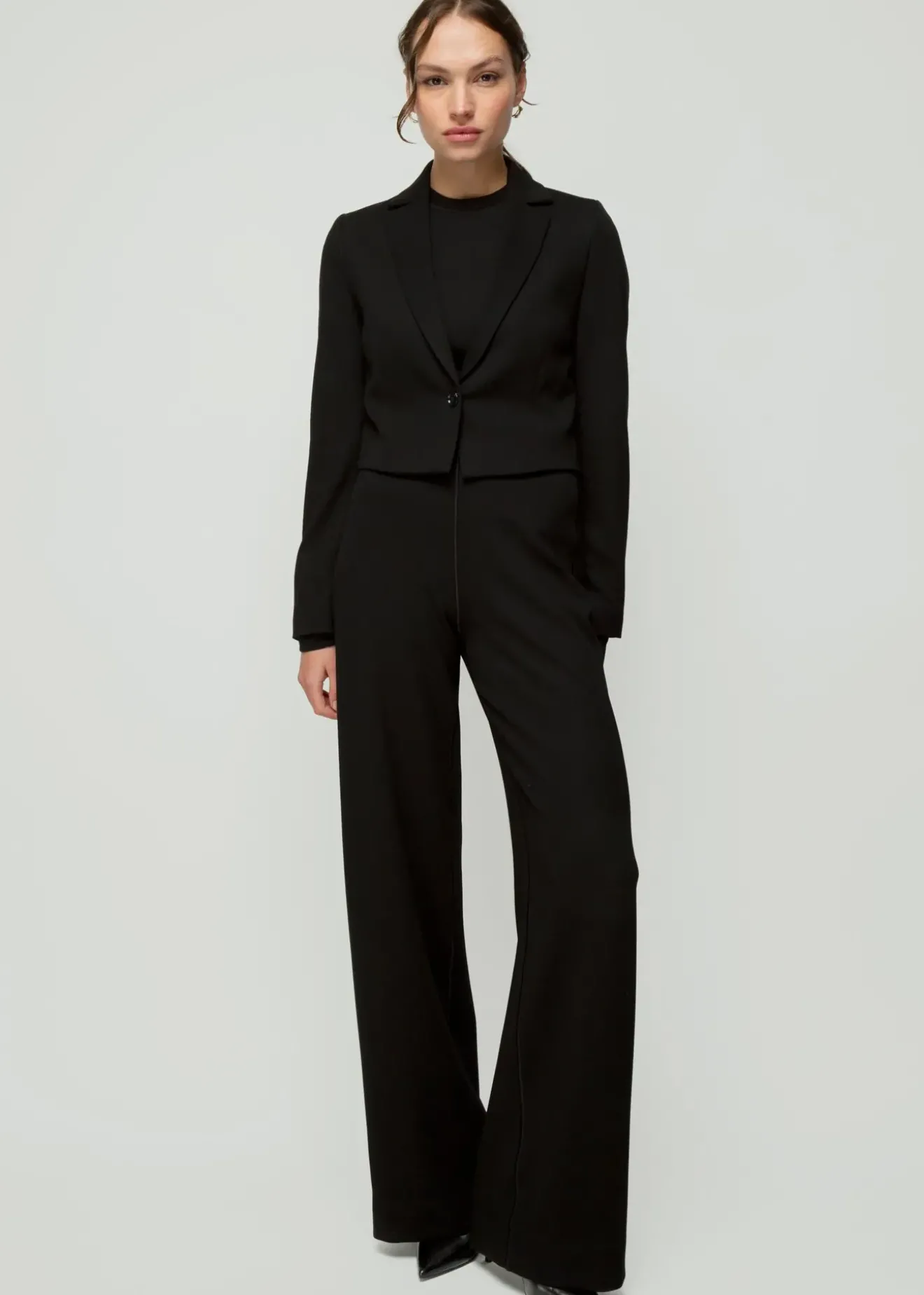Vanilia Tricot Wijde Broek Black/Black Best
