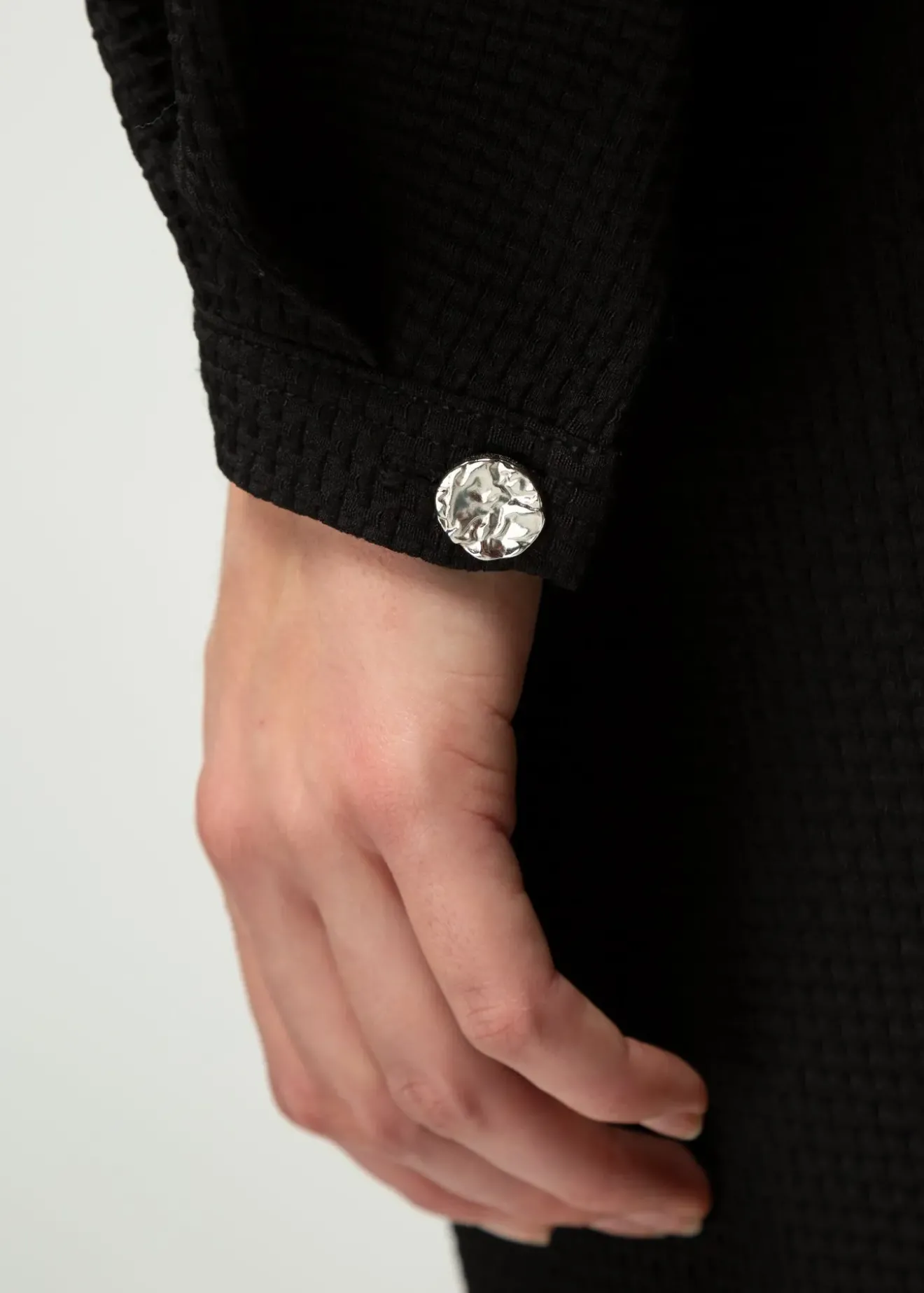 Vanilia Wafel Structuur Pantalon Zwart Online